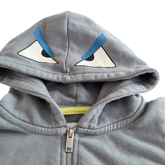 Sovereign Code Boys Gray Monster Face Zip Sweatshirt Hoodie size  2T - Picture 3 of 6